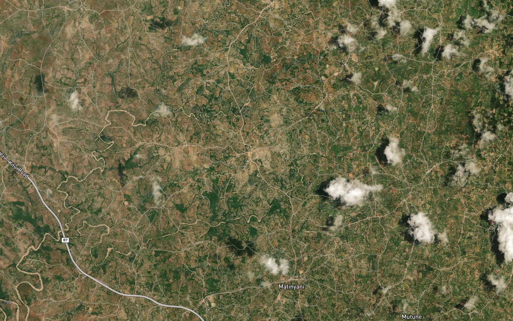 Satellite map of the Kaluluini Dam