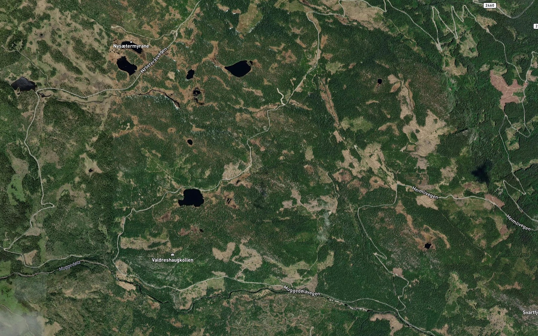 Satellite map of the Oyvassbekken