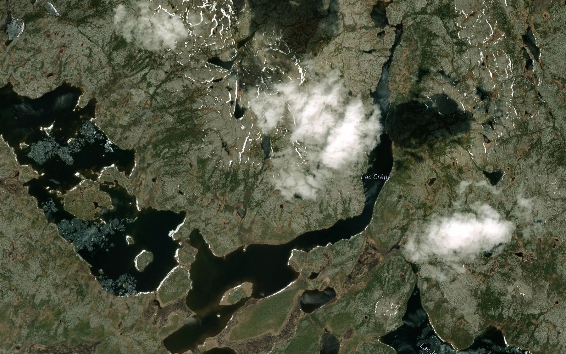 Satellite map of the Lac Crepy
