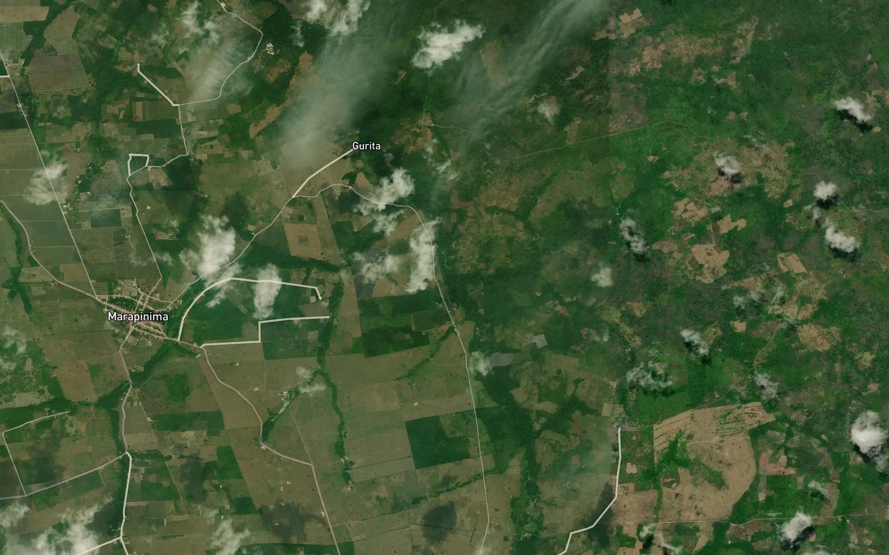 Satellite map of the Igarape Taurari