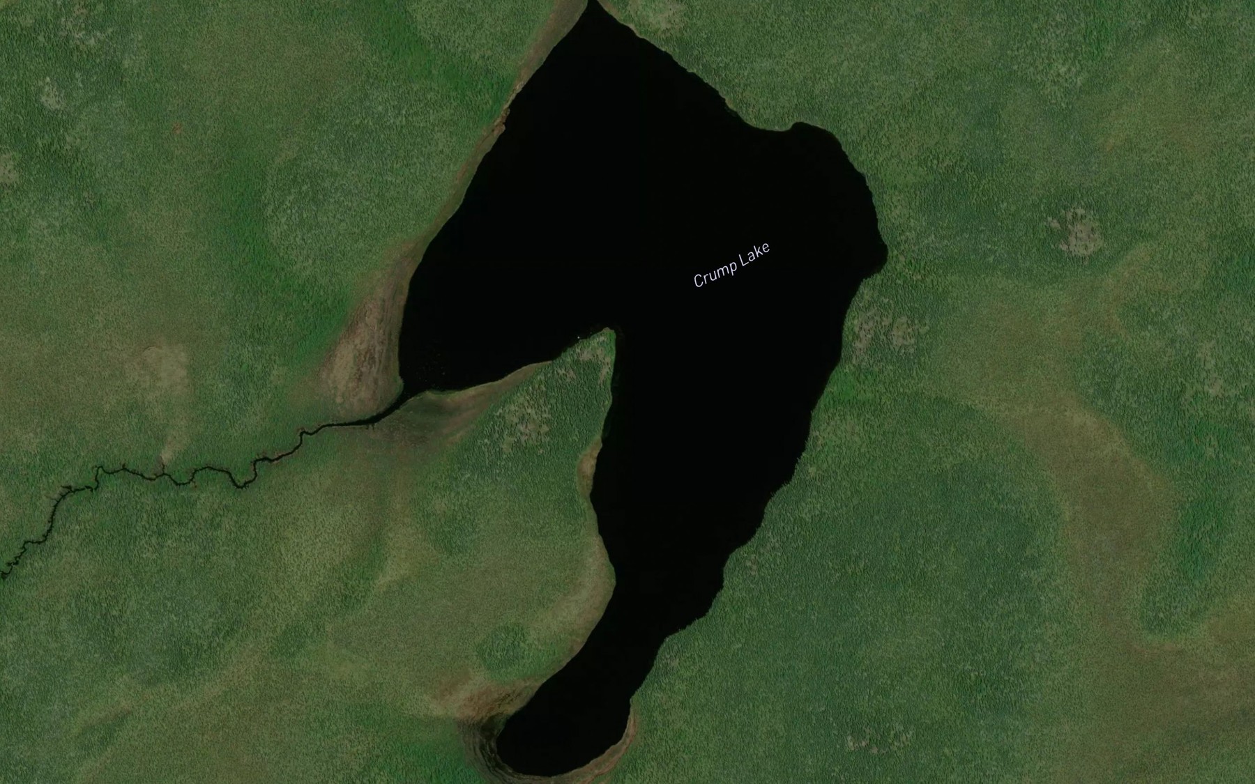 Satellite map of the Crump Lake
