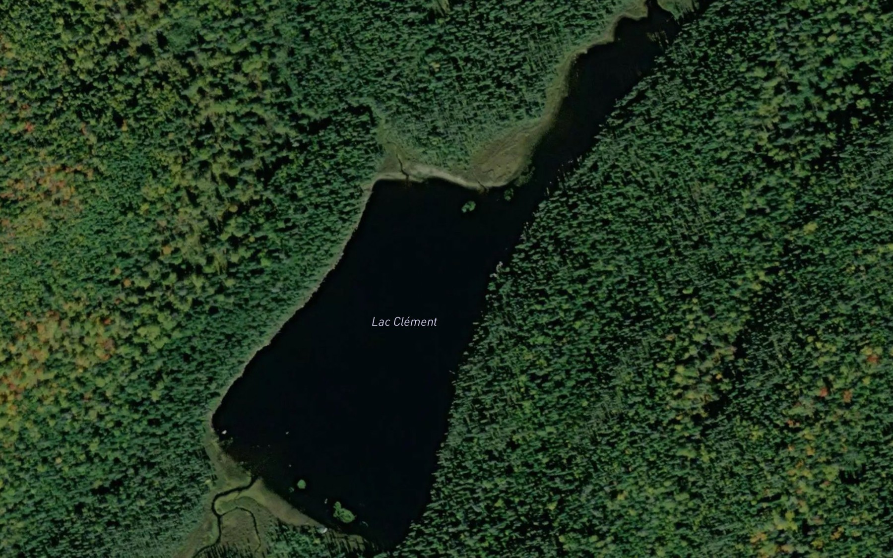Satellite map of the Lac Clement