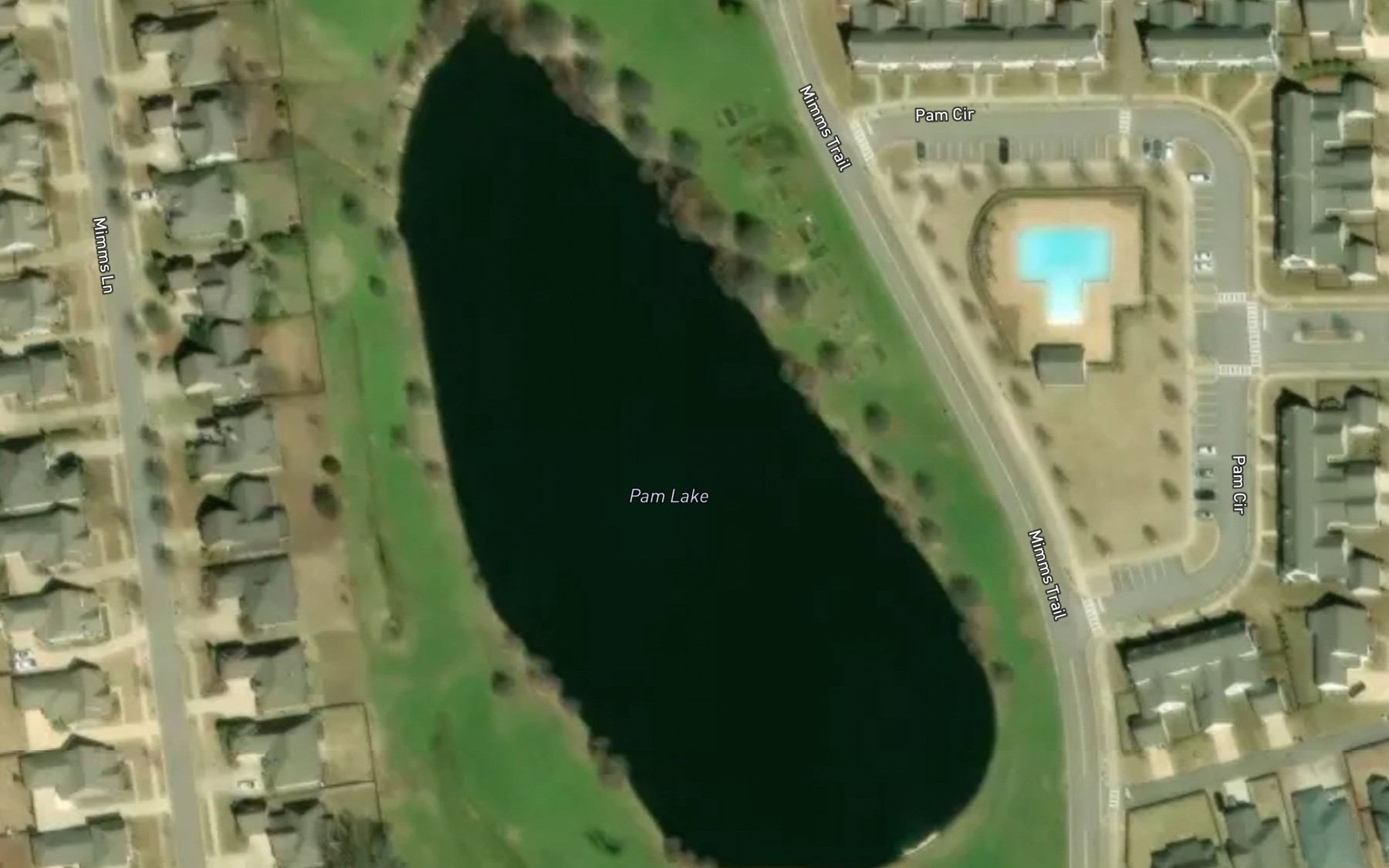 Satellite map of the Pam Lake