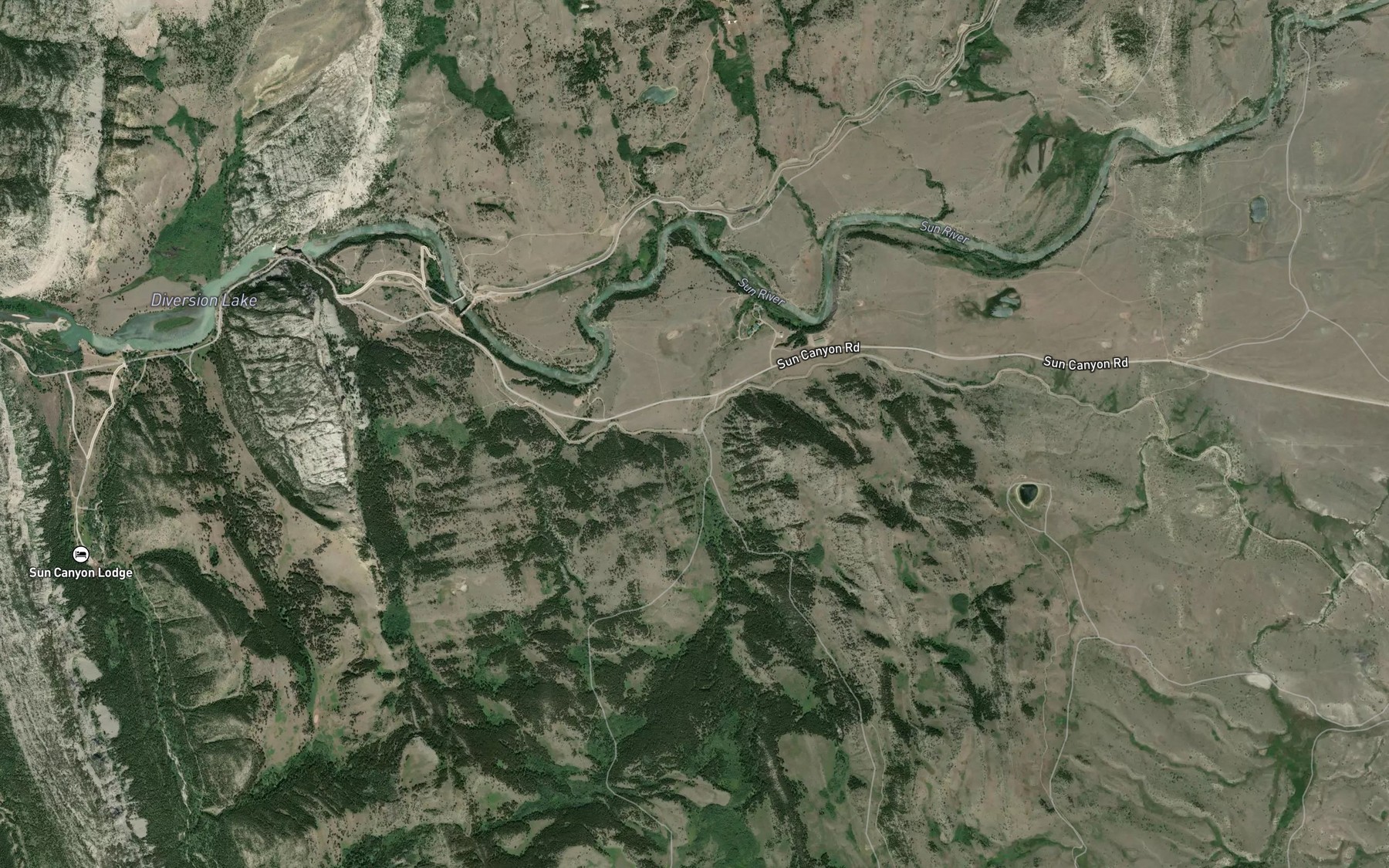 Satellite map of the Buttolph Creek