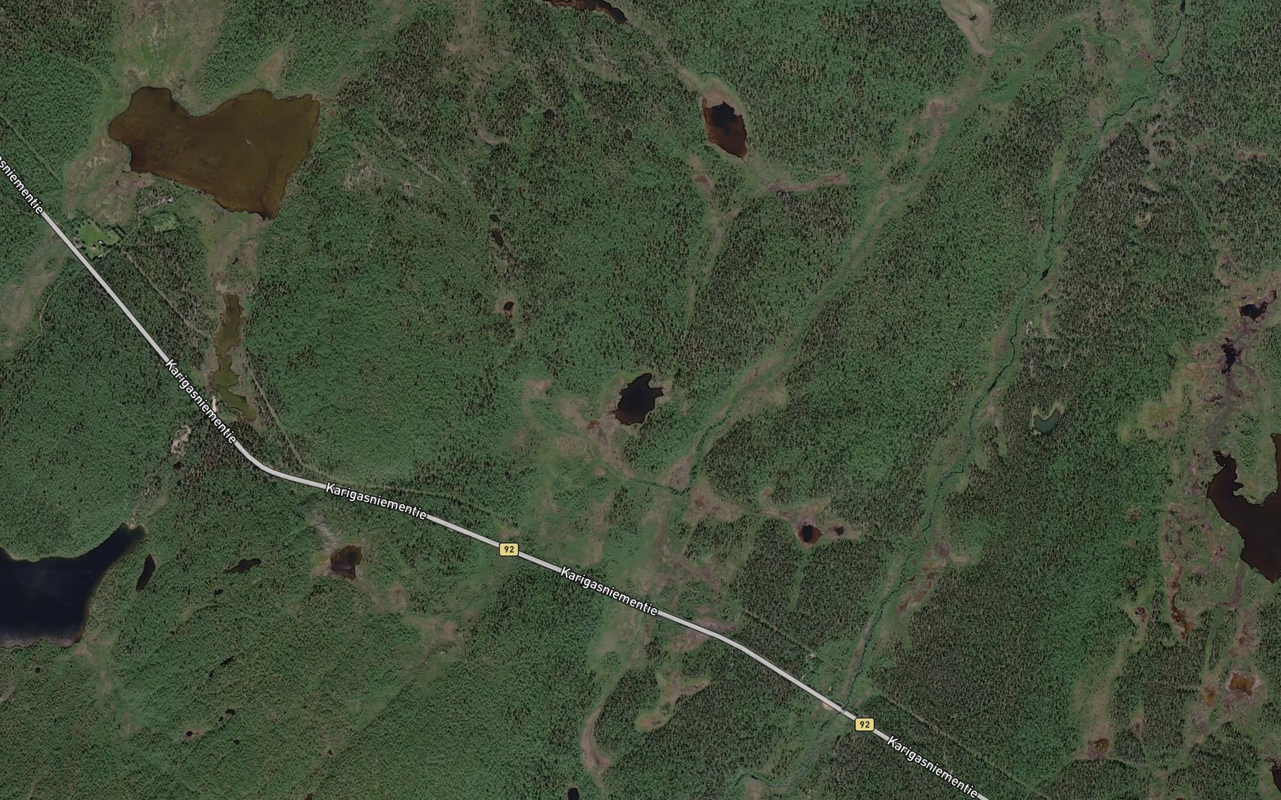 Satellite map of the Hirsijarvi