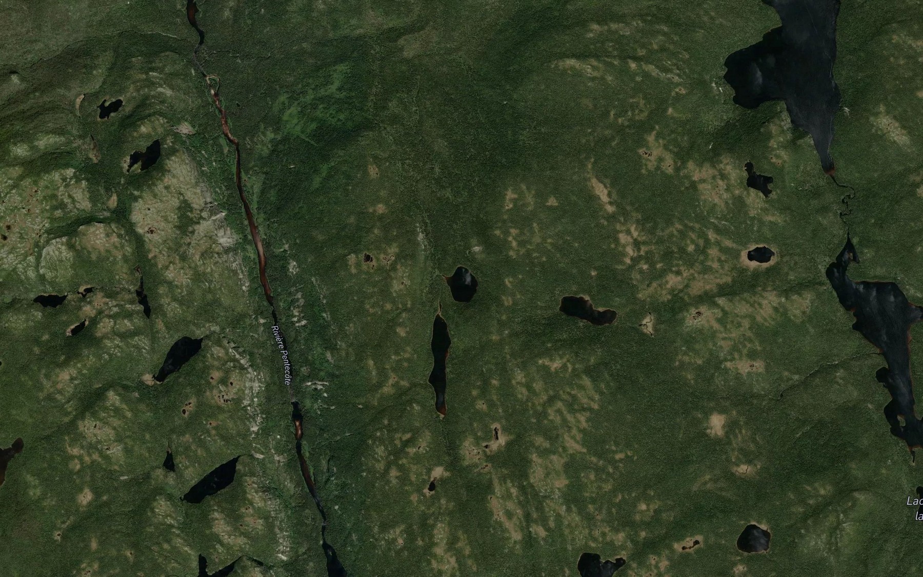 Satellite map of the Lac Boery