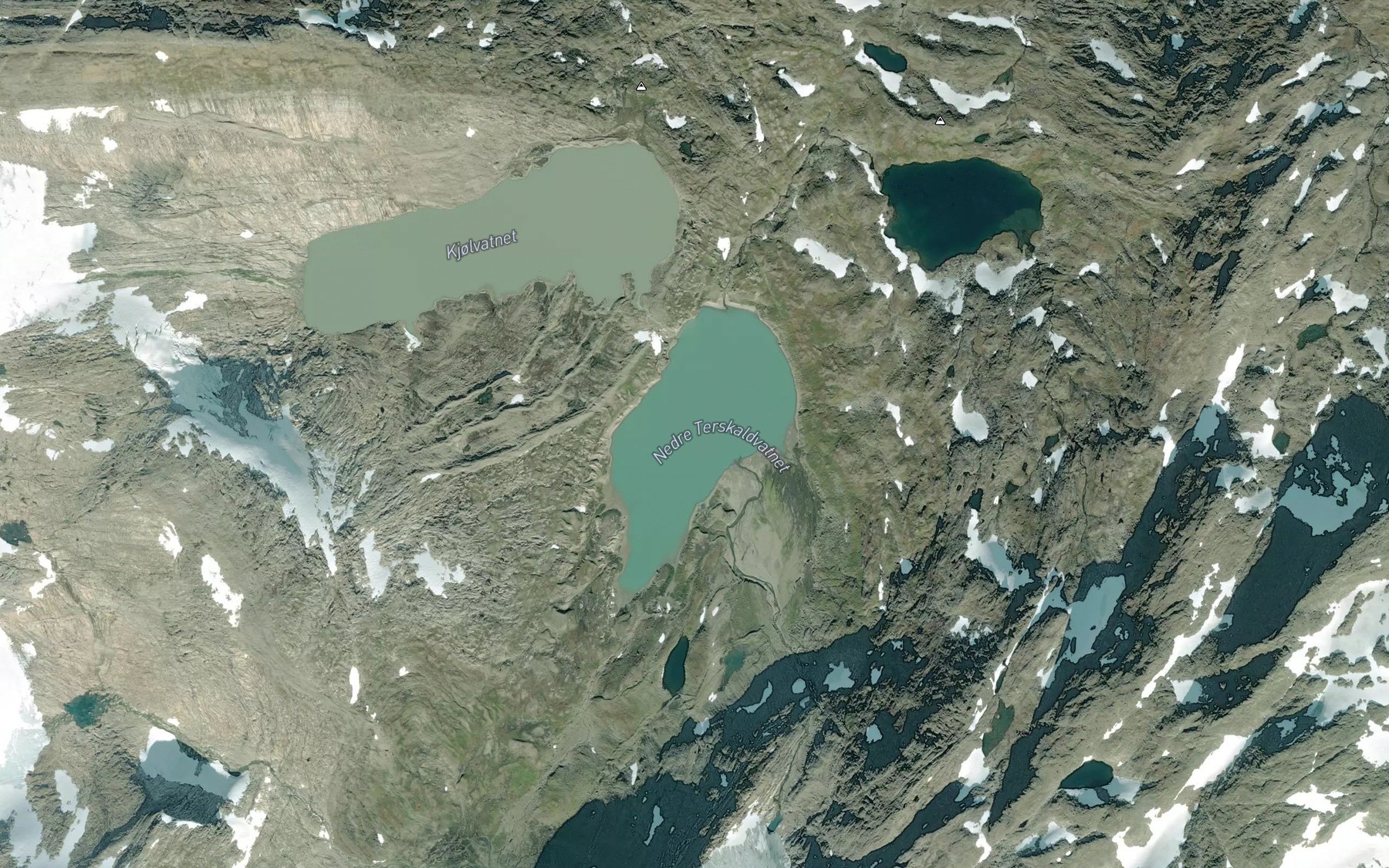 Satellite map of the Terskaldvatnet,nedre