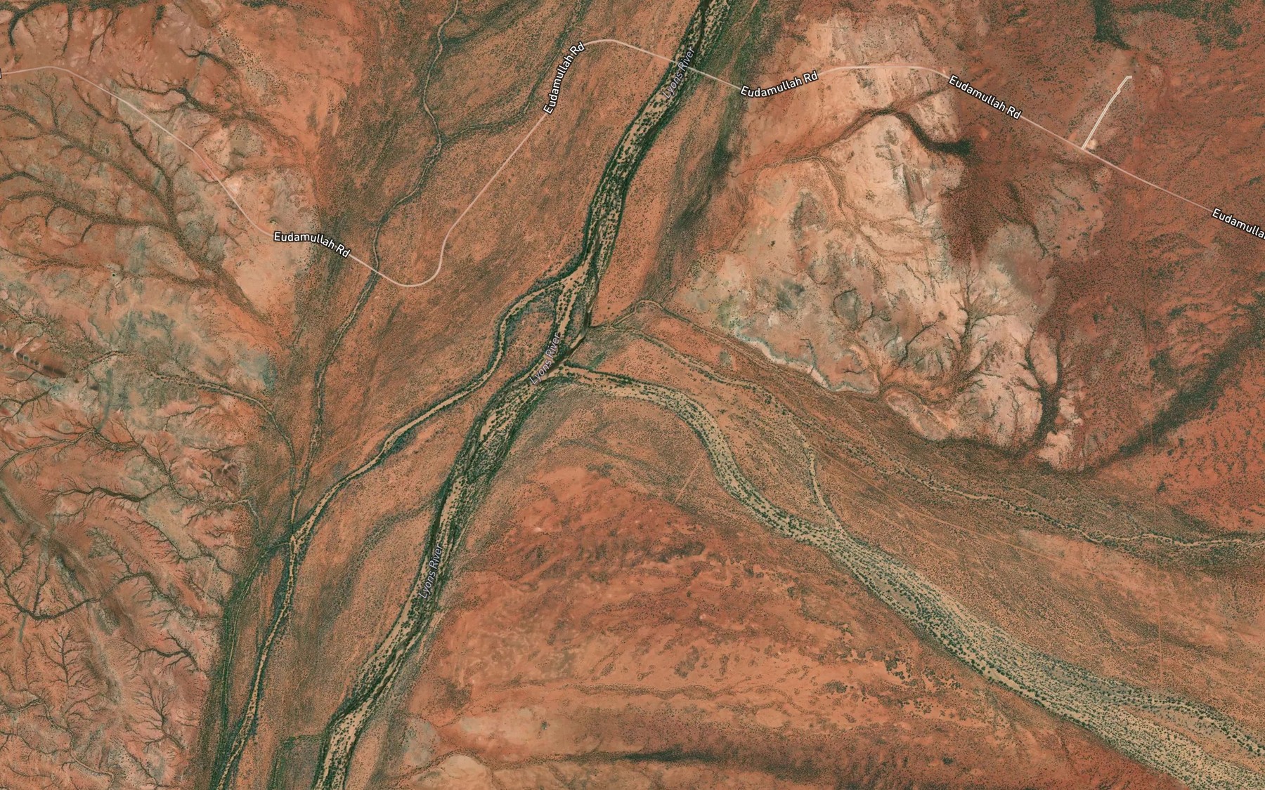 Satellite map of the Onslow Creek