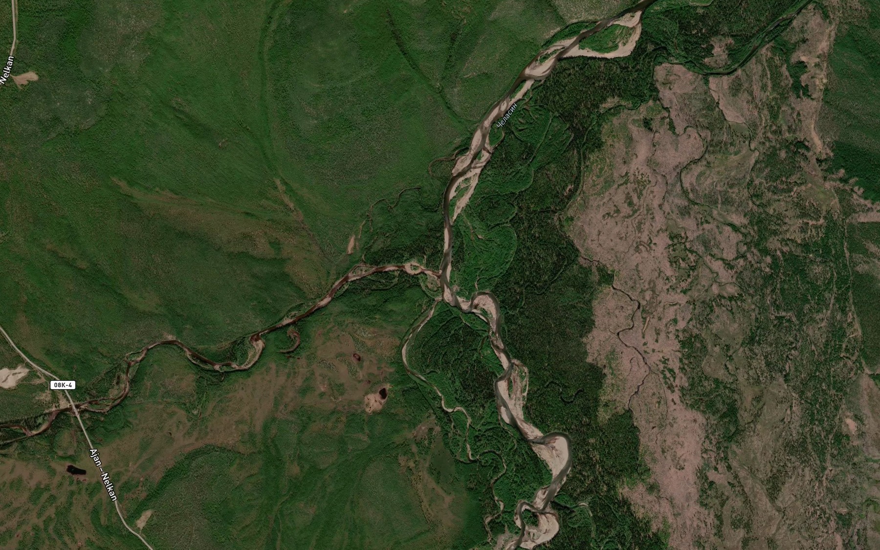 Satellite map of the Aimchan