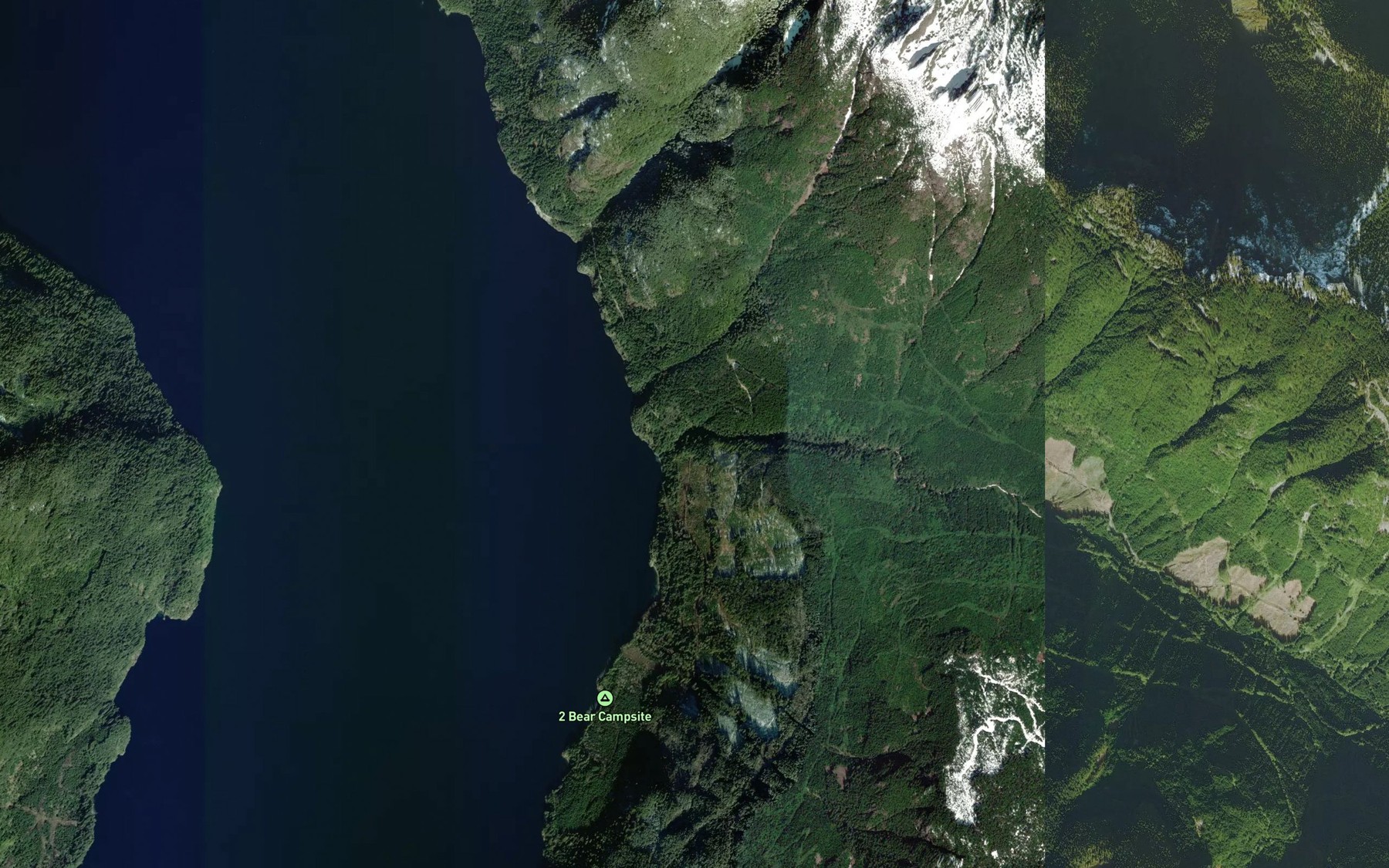 Satellite map of the Perketts Creek