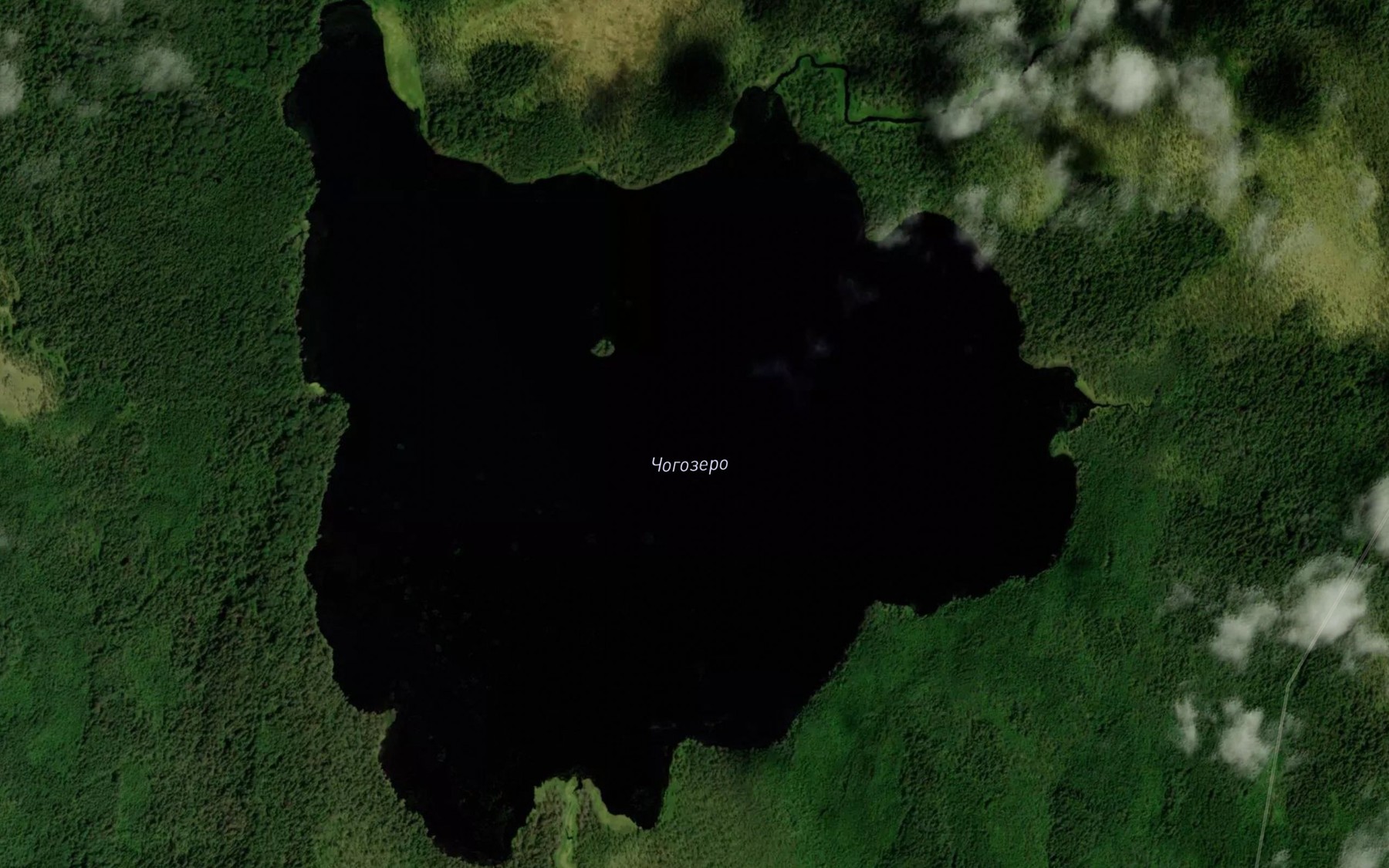 Satellite map of the Ozero Chegozero