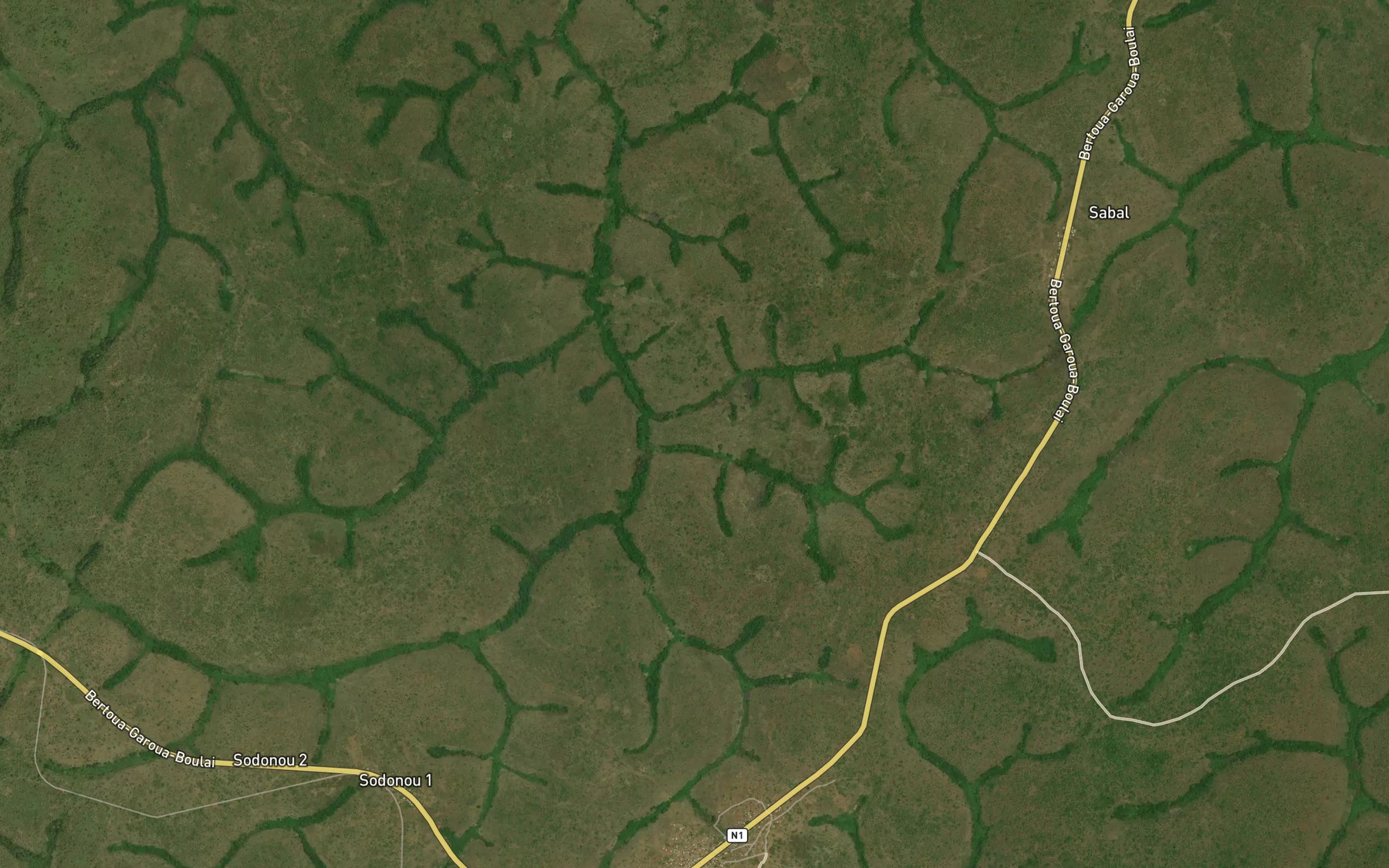 Satellite map of the Yabondo