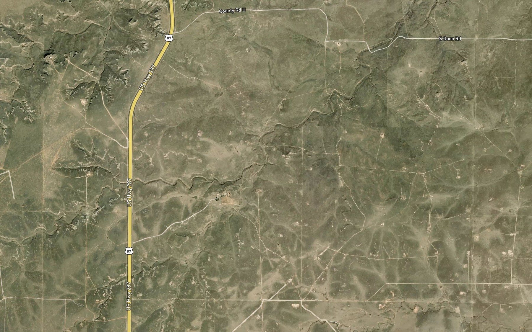 Satellite map of the Sand Creek