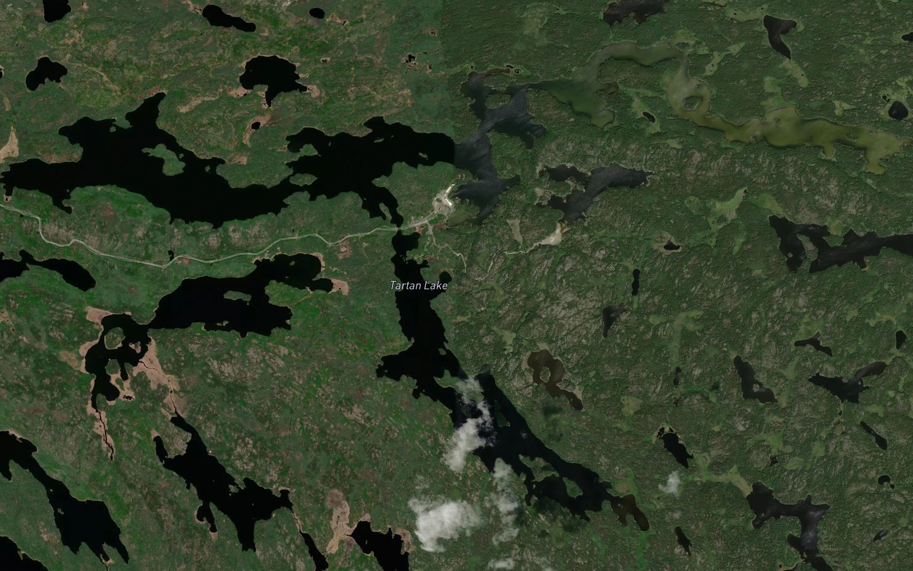 Satellite map of the Tartan Lake