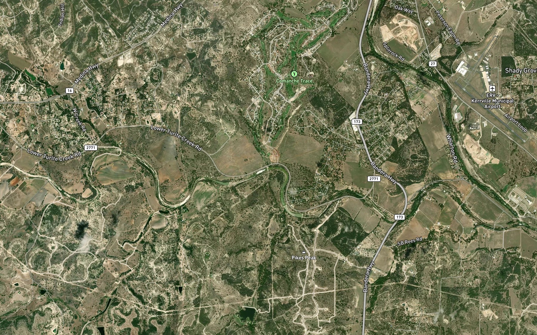 Satellite map of the Stone Creek
