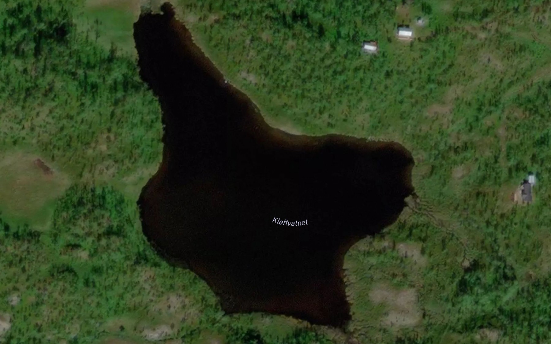 Satellite map of the Kloftvatnet