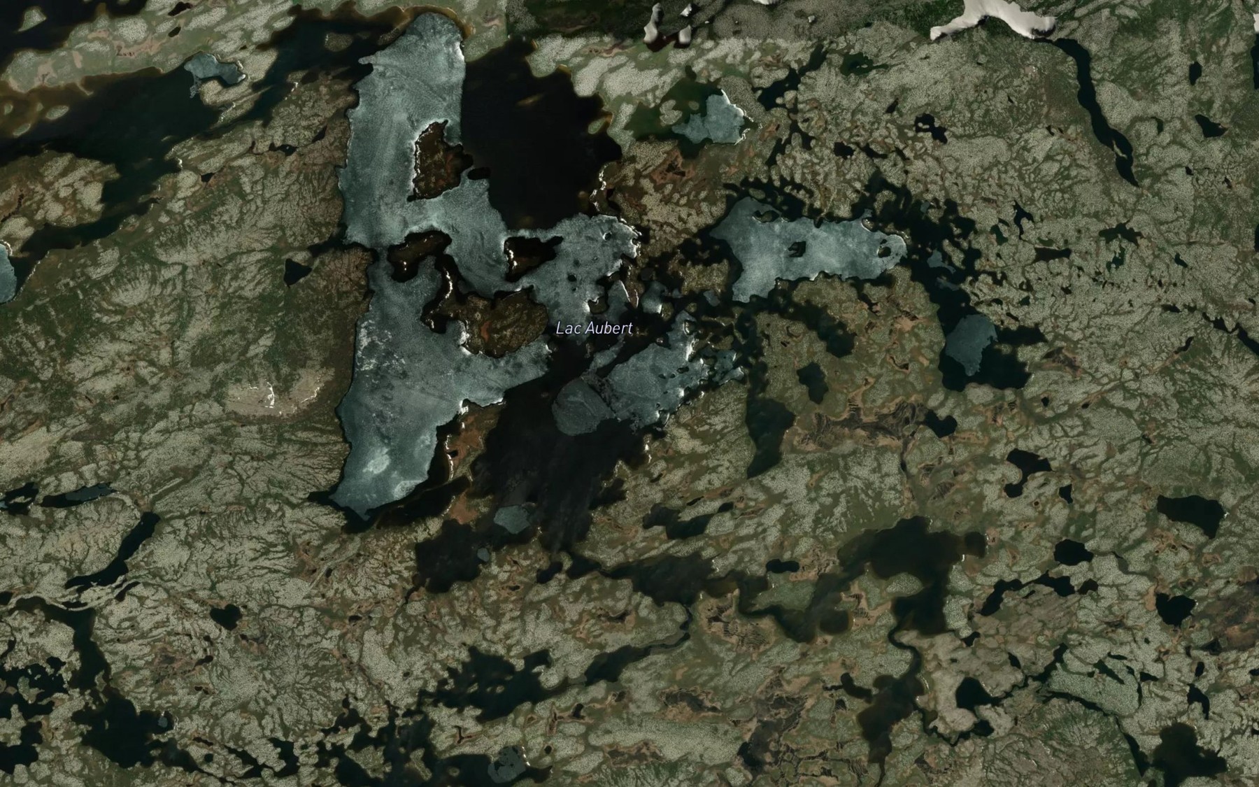 Satellite map of the Lac Aubert