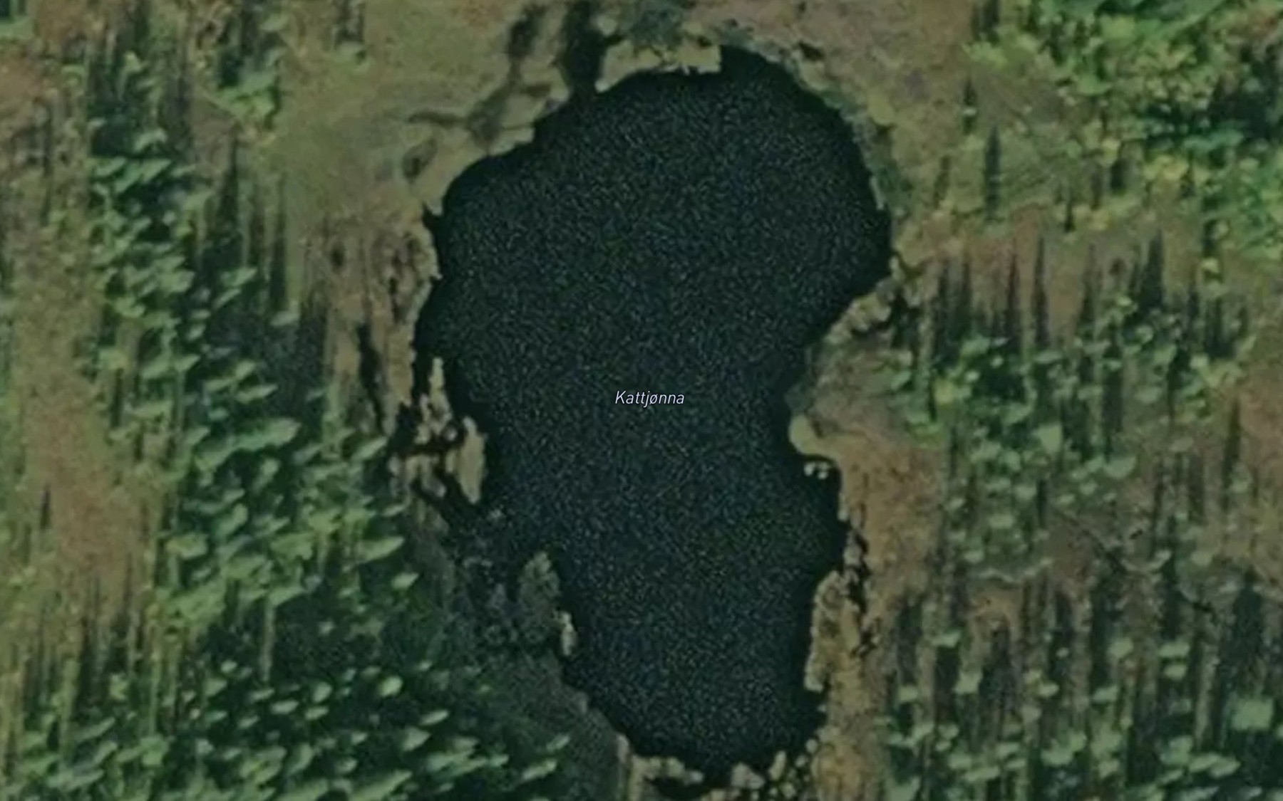 Satellite map of the Kattjonna