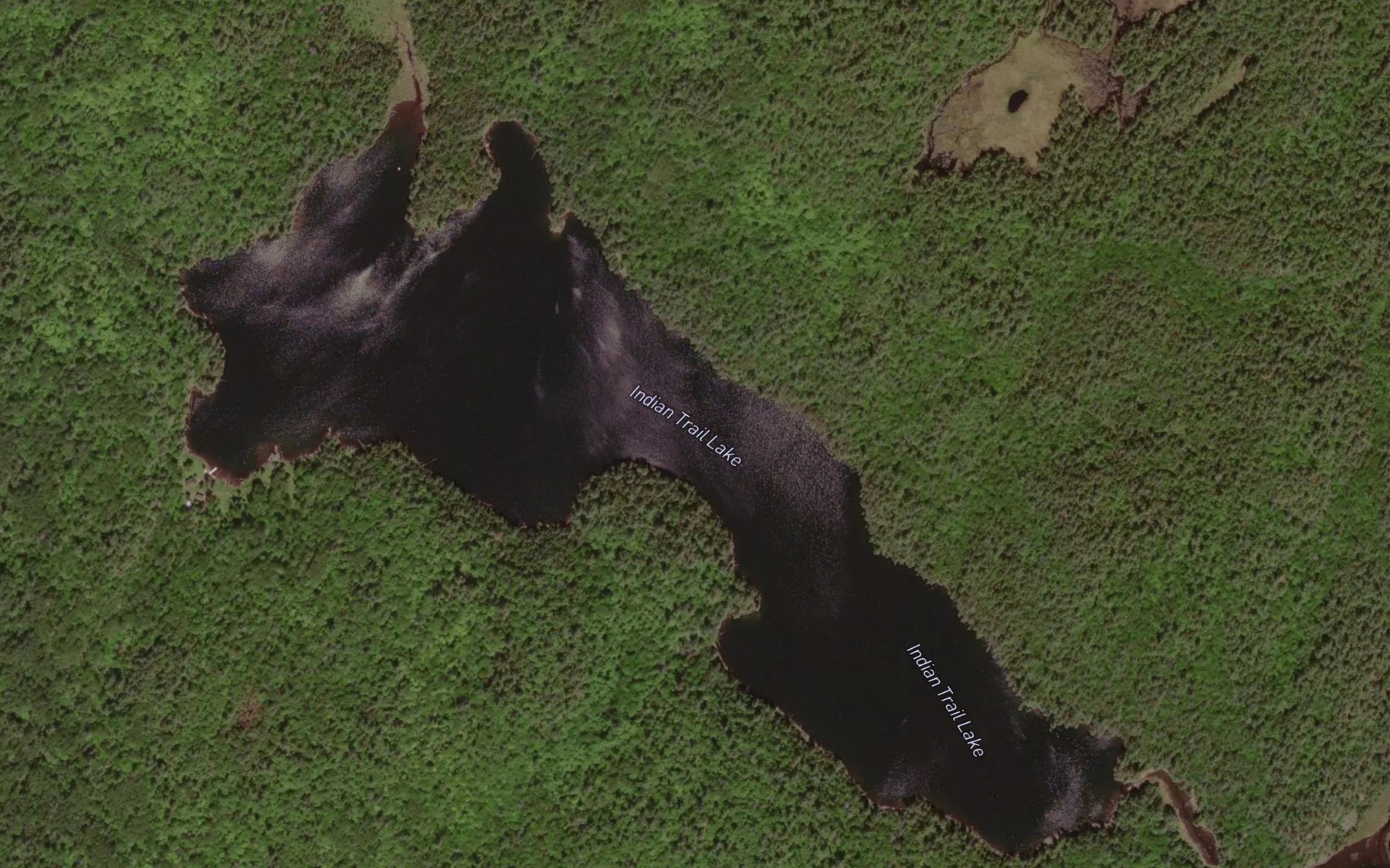 Satellite map of the Indian Trail Lake