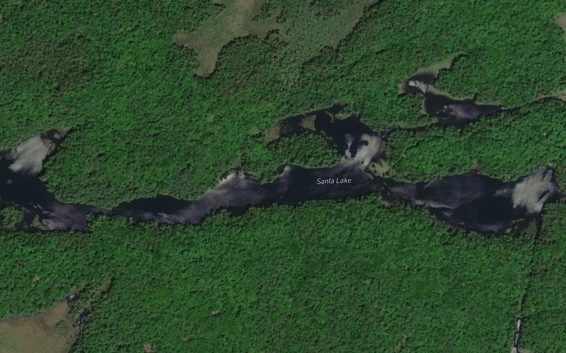 Satellite map of the Santa Lake