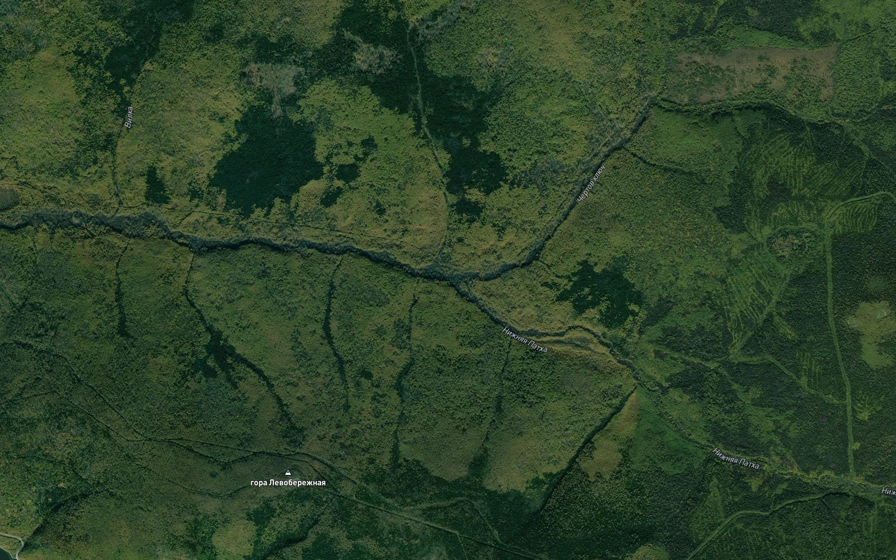 Satellite map of the Chertov Klyuch