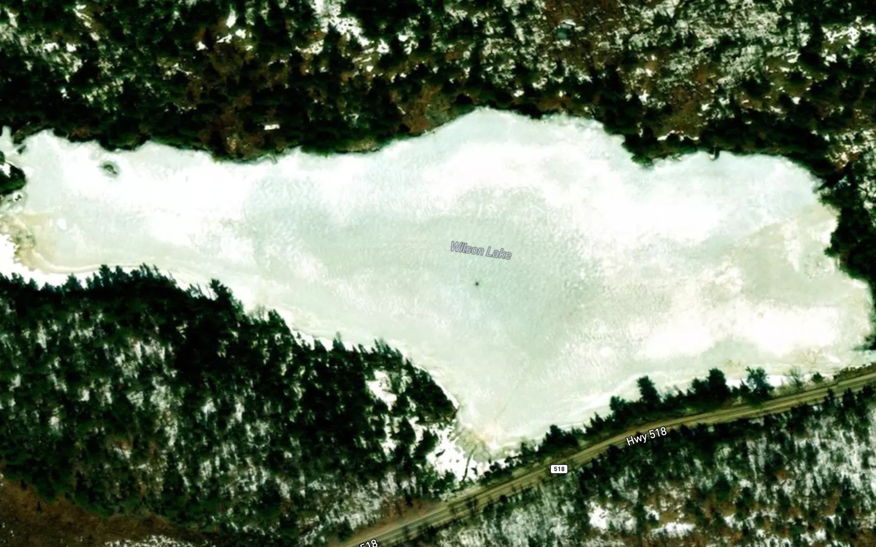 Satellite map of the Wilson Lake