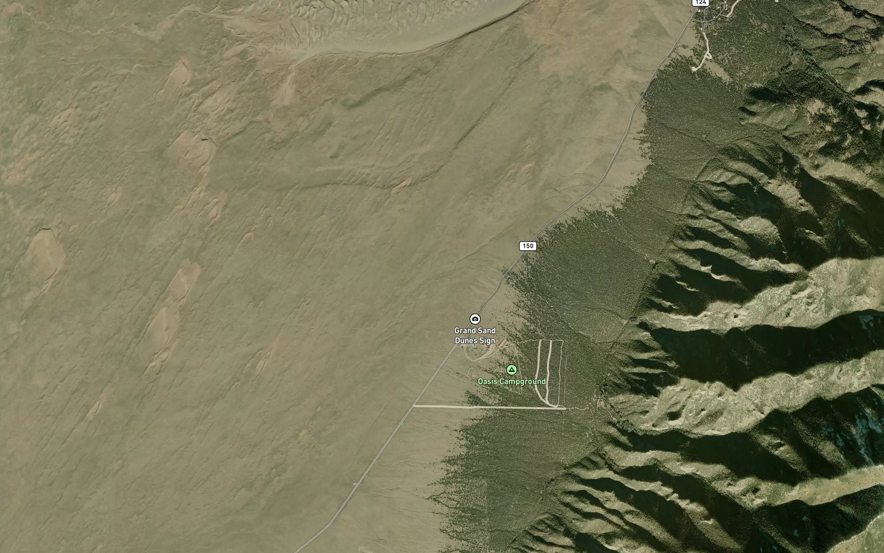 Satellite map of the South Arrastre Creek