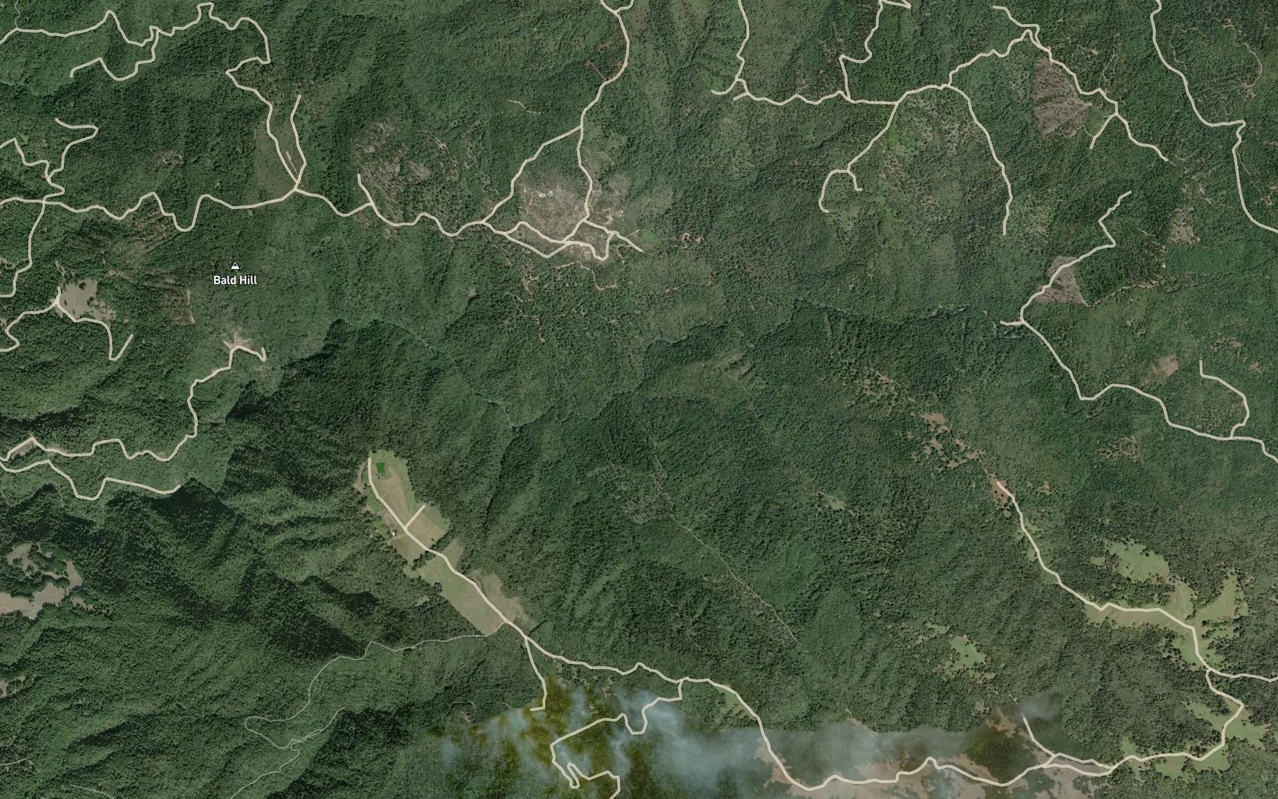 Satellite map of the Tin Can Creek