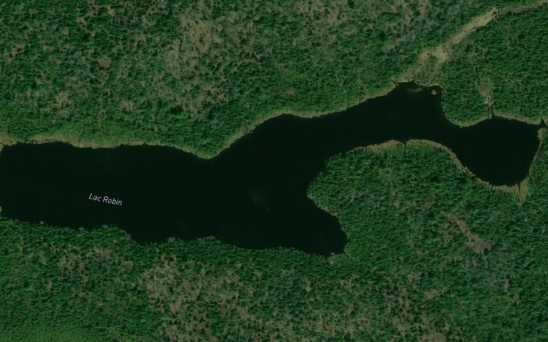 Satellite map of the Lac Robin