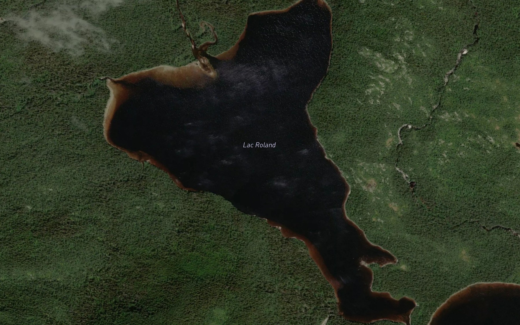 Satellite map of the Lac Roland