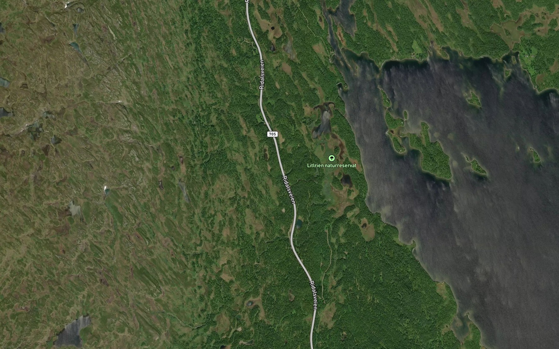 Satellite map of the Sandbekken