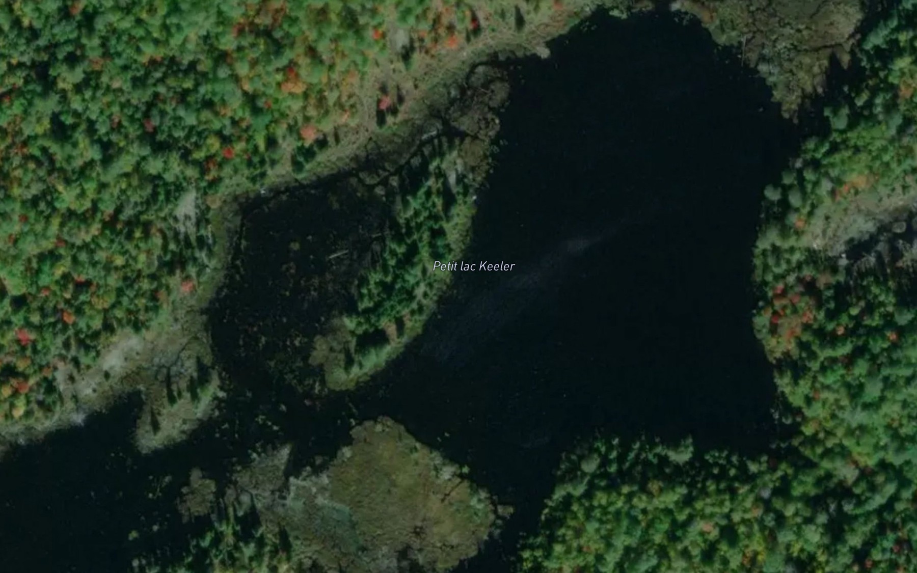 Satellite map of the Petit lac Keeler