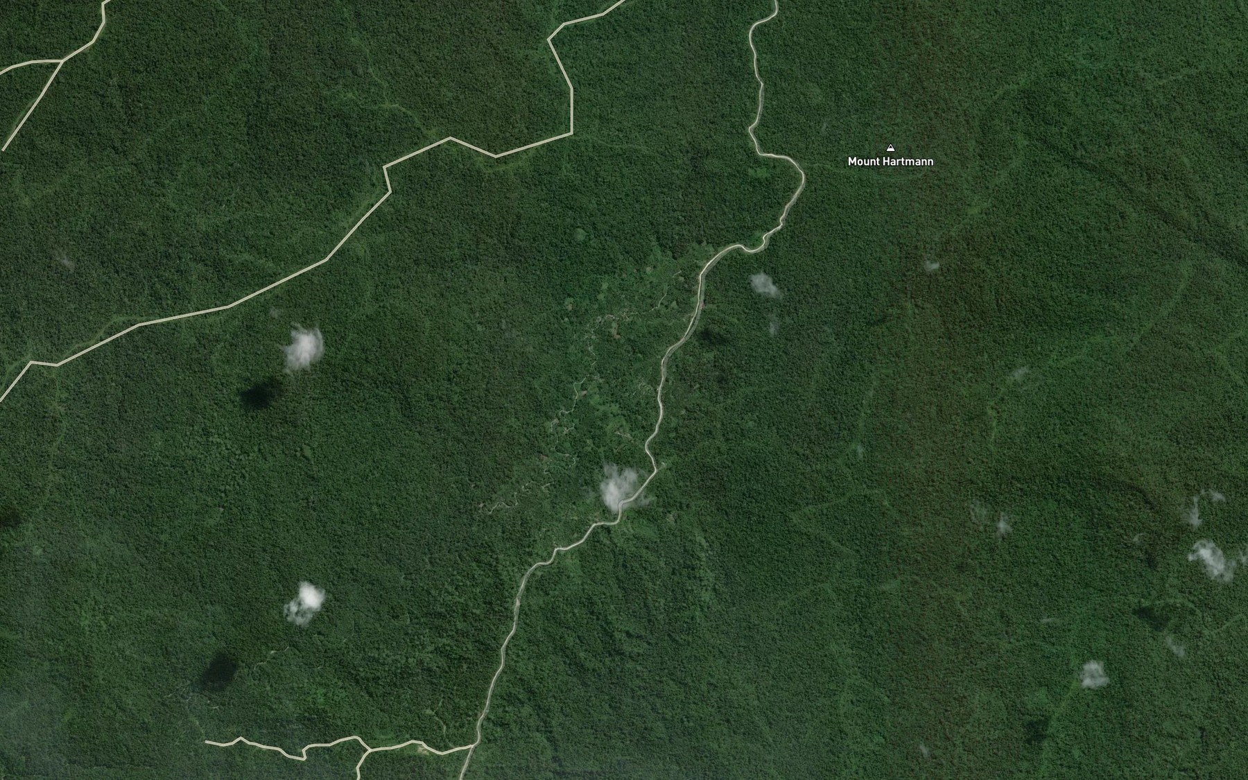 Satellite map of the Pulau Creek