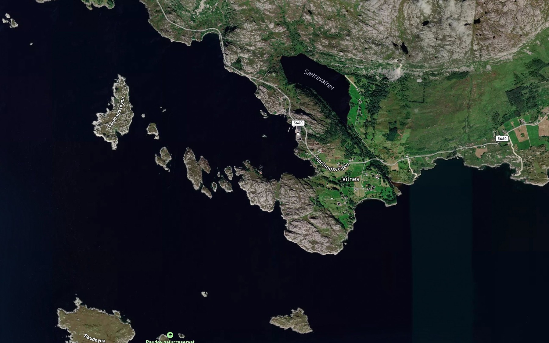 Satellite map of the Nordreeidet