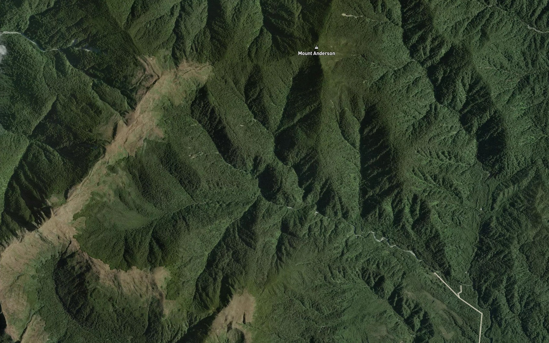 Satellite map of the Liverpool Creek