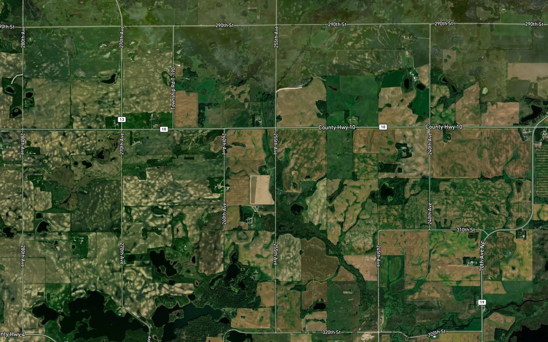 Satellite map of the County Ditch Number Fifteen