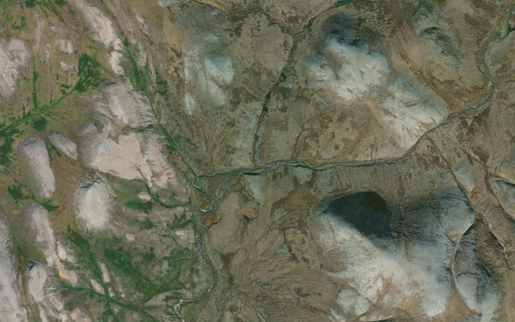 Satellite map of the Gold Run