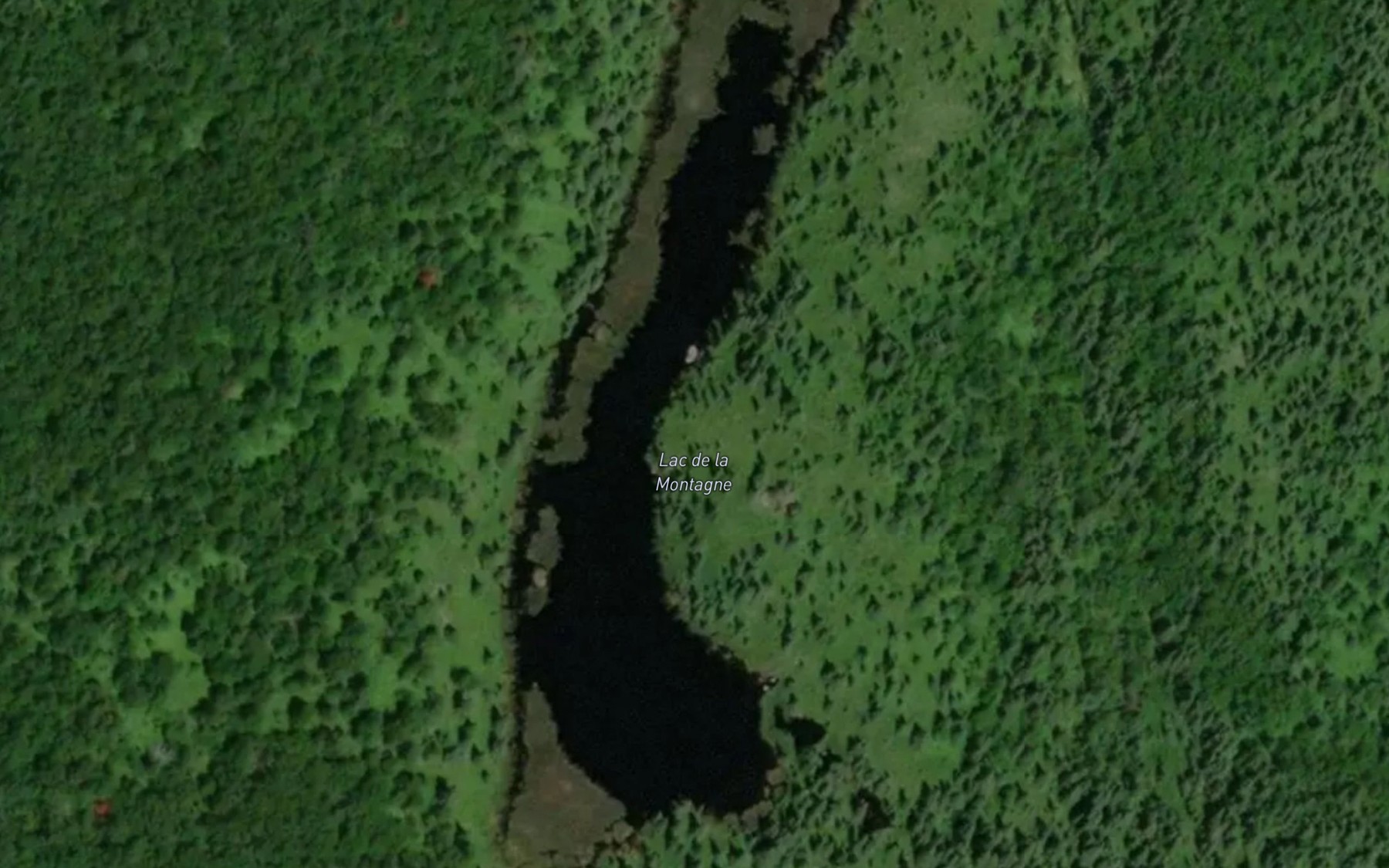 Satellite map of the Lac de la Montagne