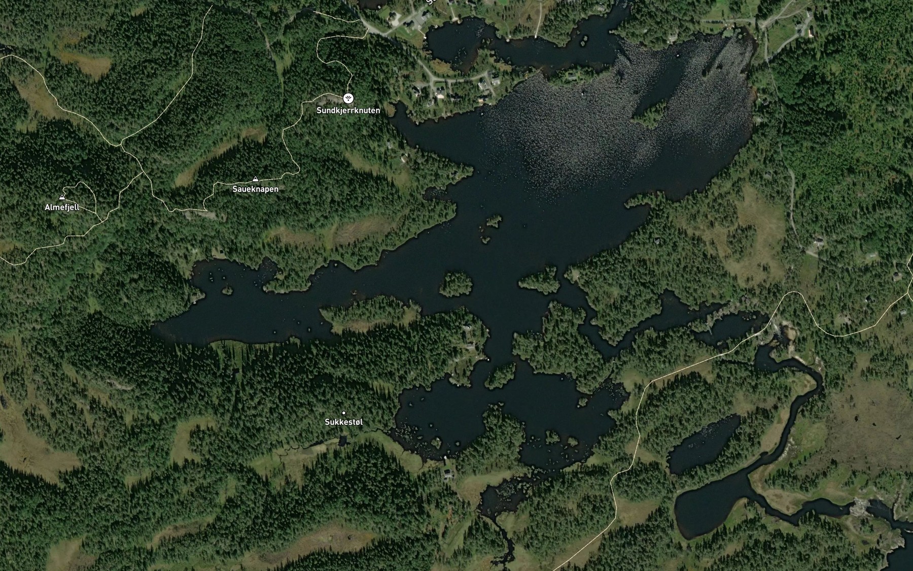 Satellite map of the Storoygardsvatnet