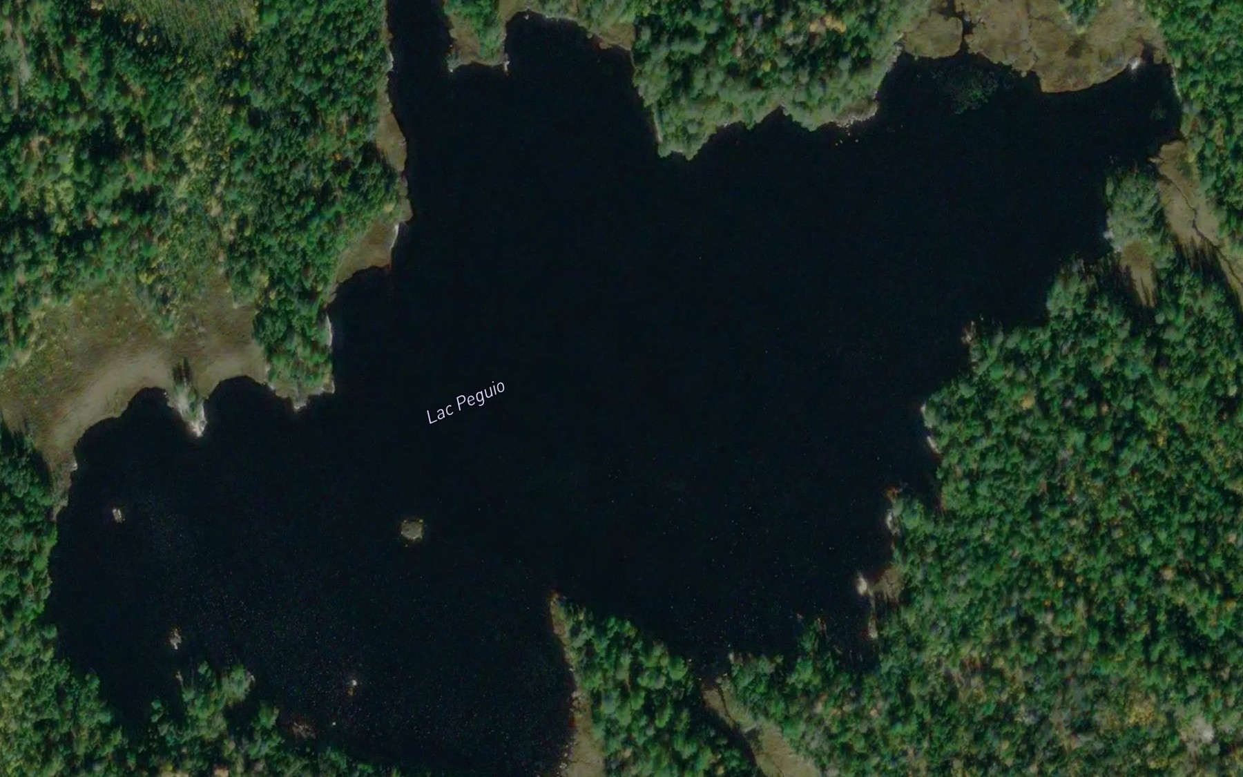 Satellite map of the Lac Peguio
