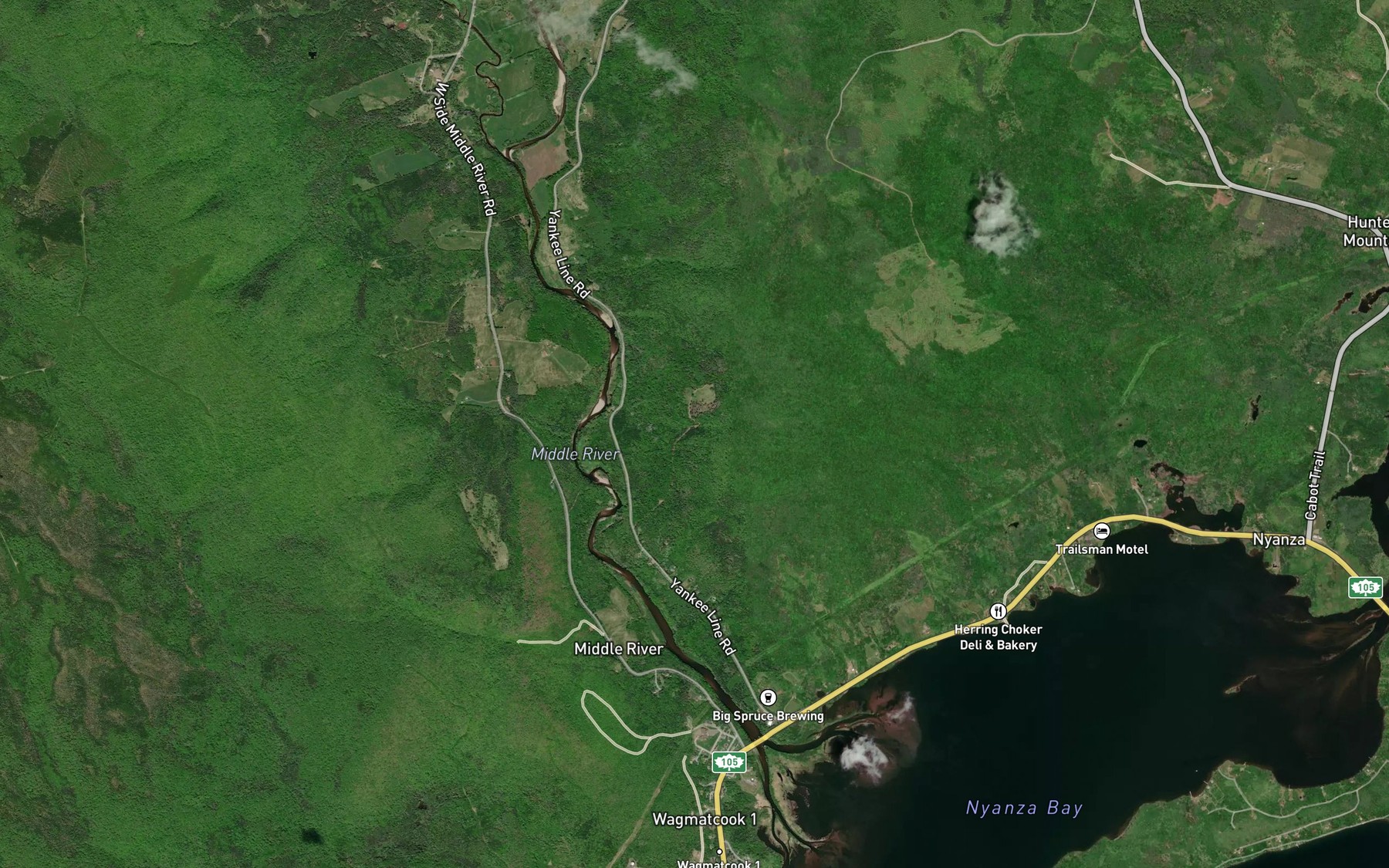 Satellite map of the Bentincks Pool