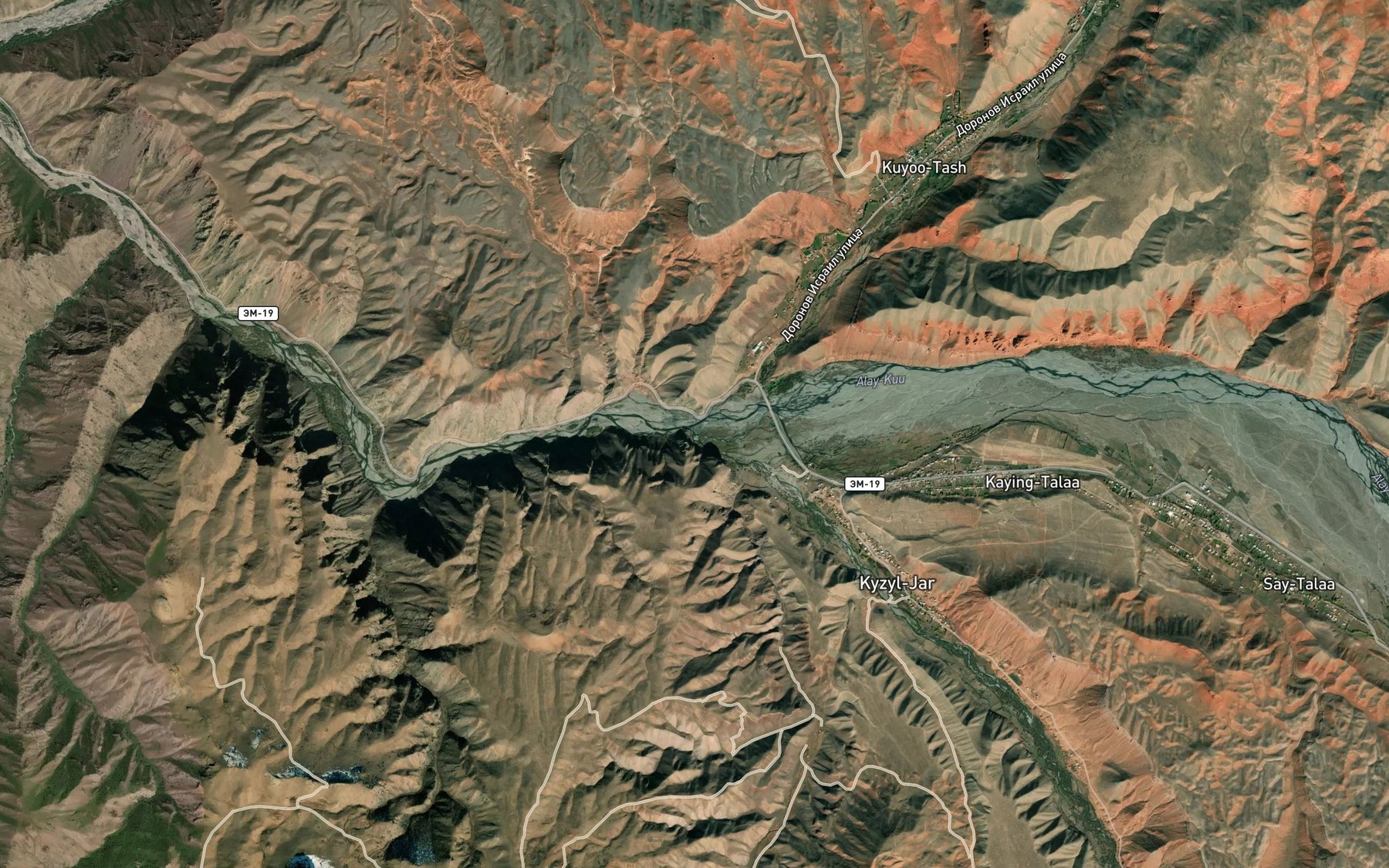 Satellite map of the Kaindybulak