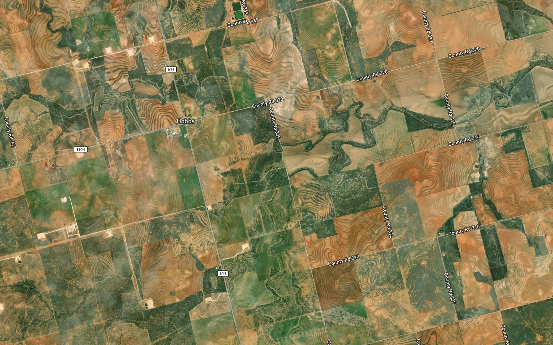 Satellite map of the Buffalo Creek
