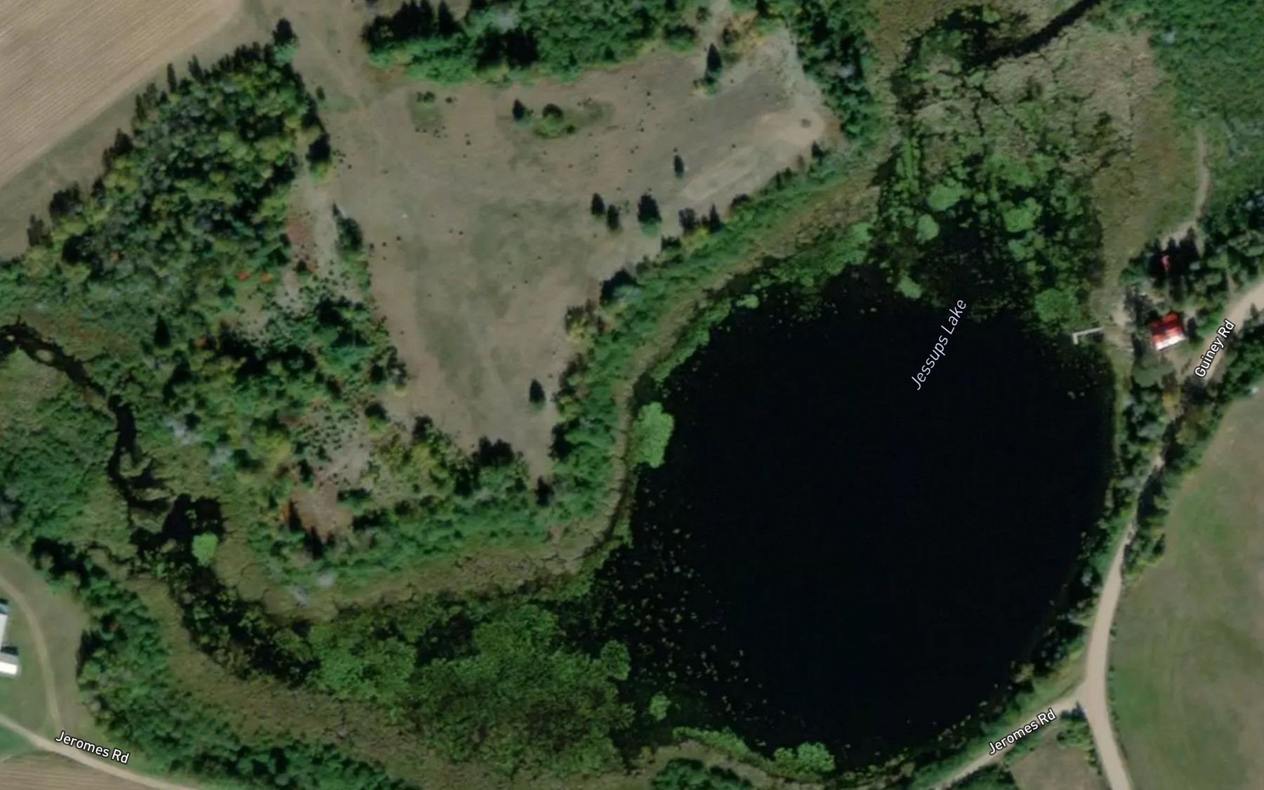 Satellite map of the Jessups Lake
