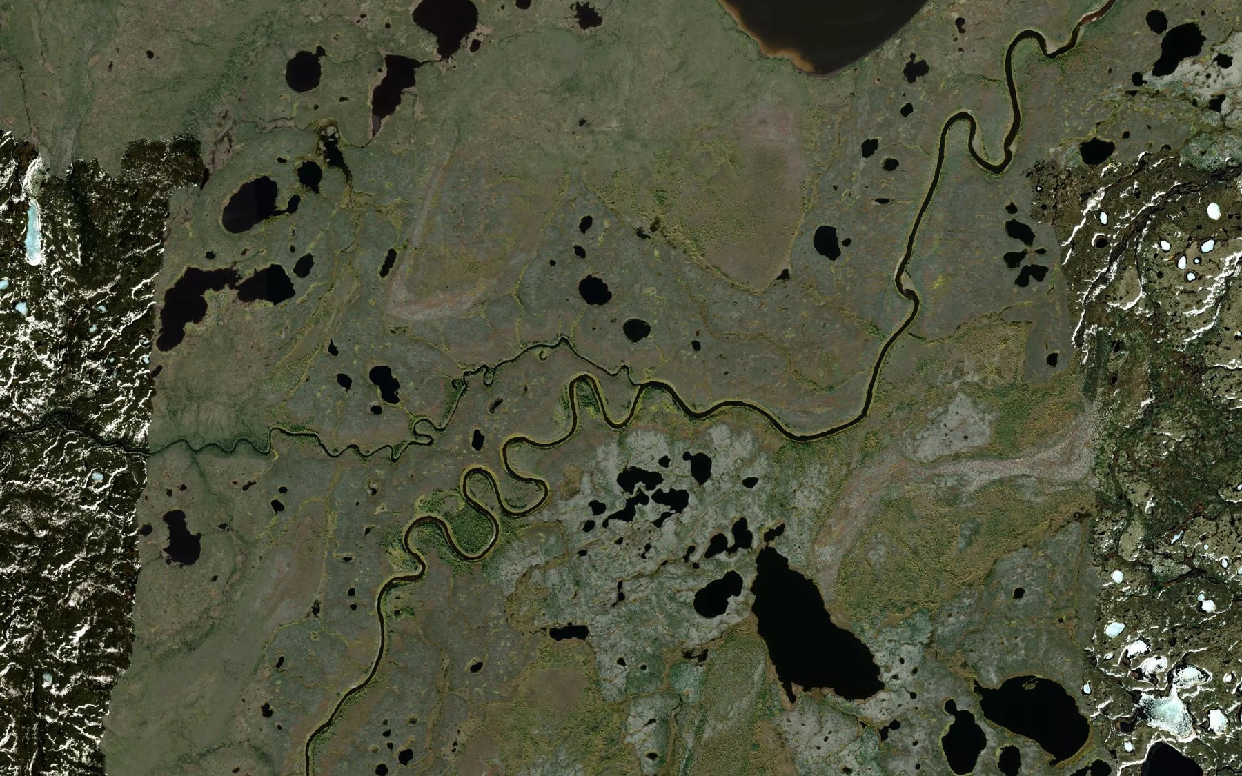Satellite map of the Horn Creek