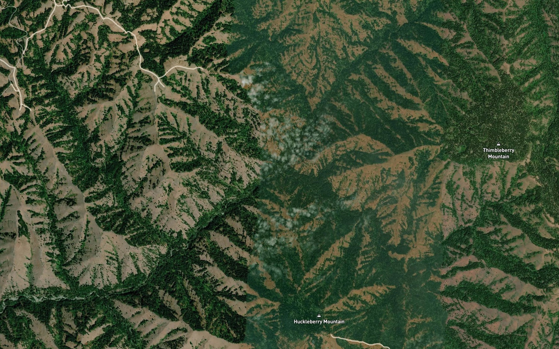 Satellite map of the Pot Creek