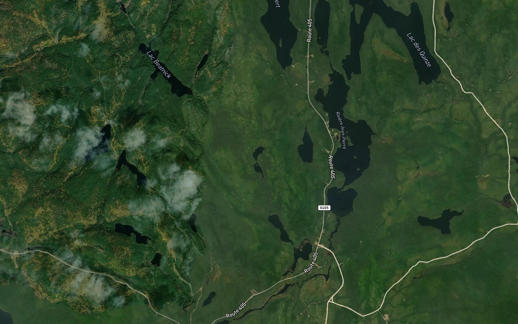 Satellite map of the Lac Grouse