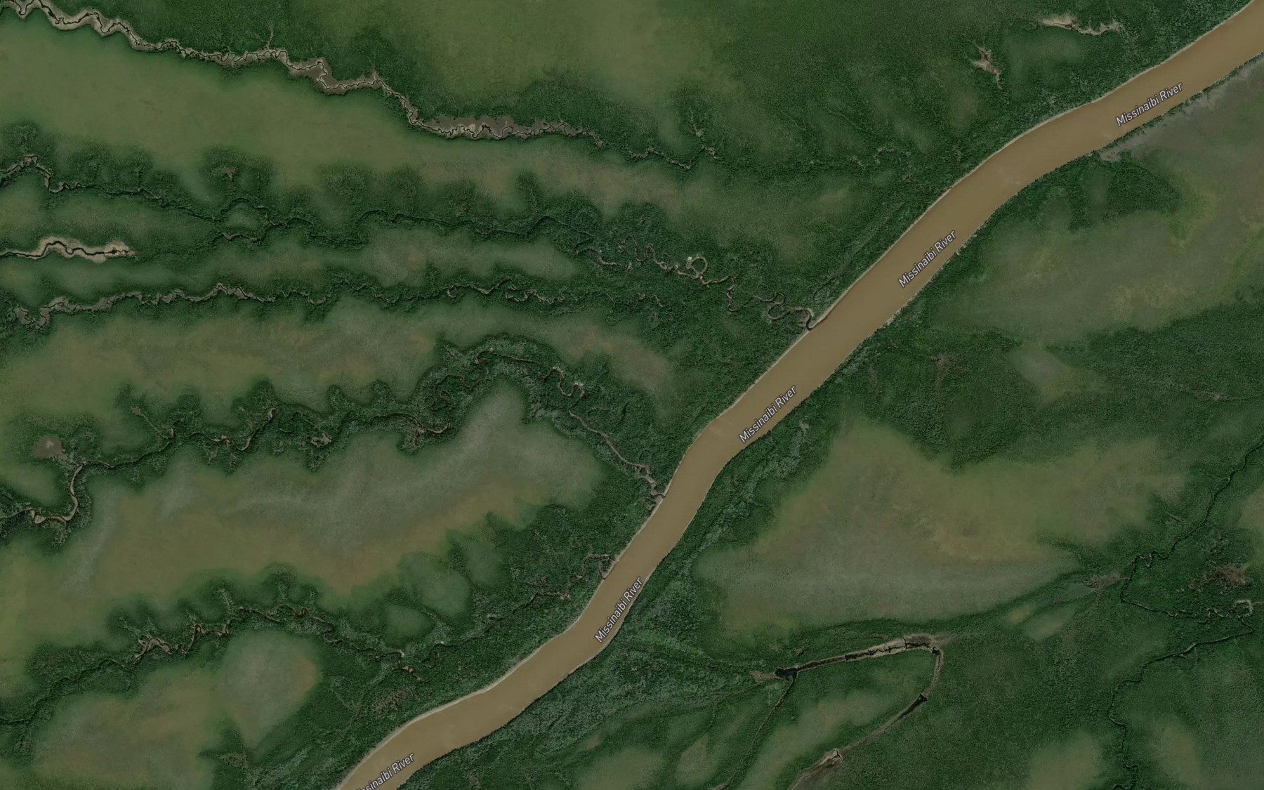 Satellite map of the McCuaig Creek