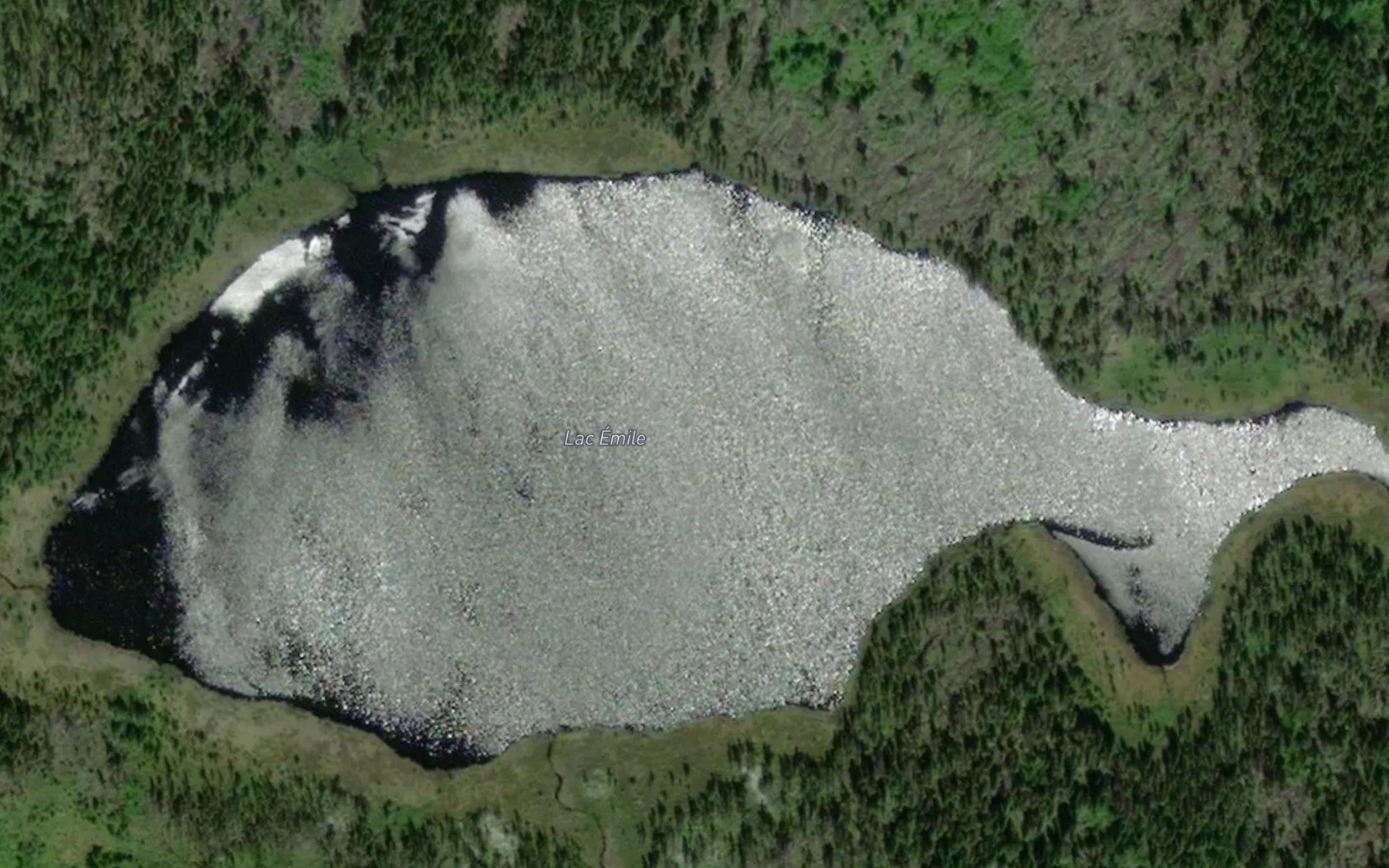 Satellite map of the Lac Emile