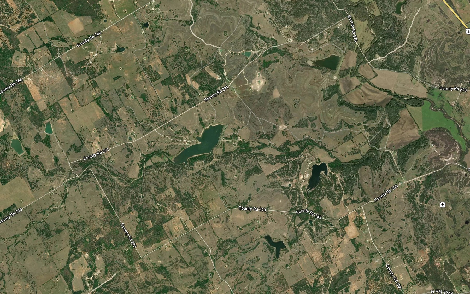 Satellite map of the Soil Conservation Service Site 27 Reservoir